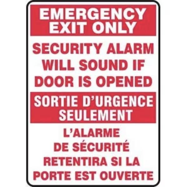 Accuform Exit Sign, Aluma-Lite, 10 in W, 14 in H FBMEXT566XL - main